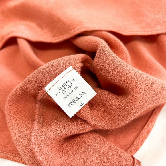 NWT REVOLVE Krisa Bias Twist Satin Midi Skirt Size XS Rust Shimmer Orange - Picture 7 of 7